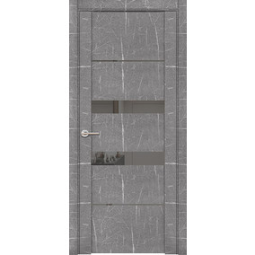 Дверь межкомнатная UniLine Mramor 30037/1 Marable Soft Touch Торос Серый Остекленная