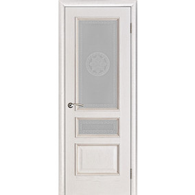 Дверь межкомнатная Вена Версаче Белая патина