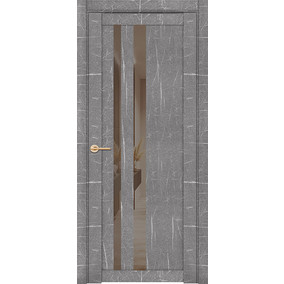 Дверь межкомнатная UniLine Mramor 30008/1 Marable Soft Touch Торос Серый Остекленная