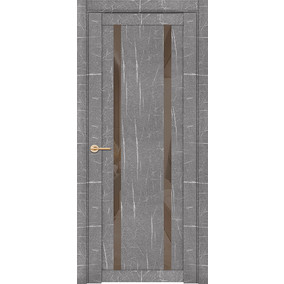 Дверь межкомнатная UniLine Mramor 30006/1 Marable Soft Touch Торос Серый Остекленная