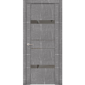 Дверь межкомнатная UniLine Mramor 30036/1 Marable Soft Touch Торос Серый Остекленная