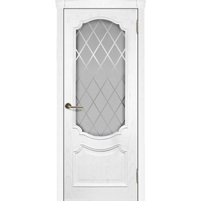 Дверь межкомнатная Монако Ясень жемчуг (остекленная)