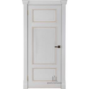 Дверь межкомнатная Гранд 3 (широкий фигурный багет) Дуб Patina Bianco